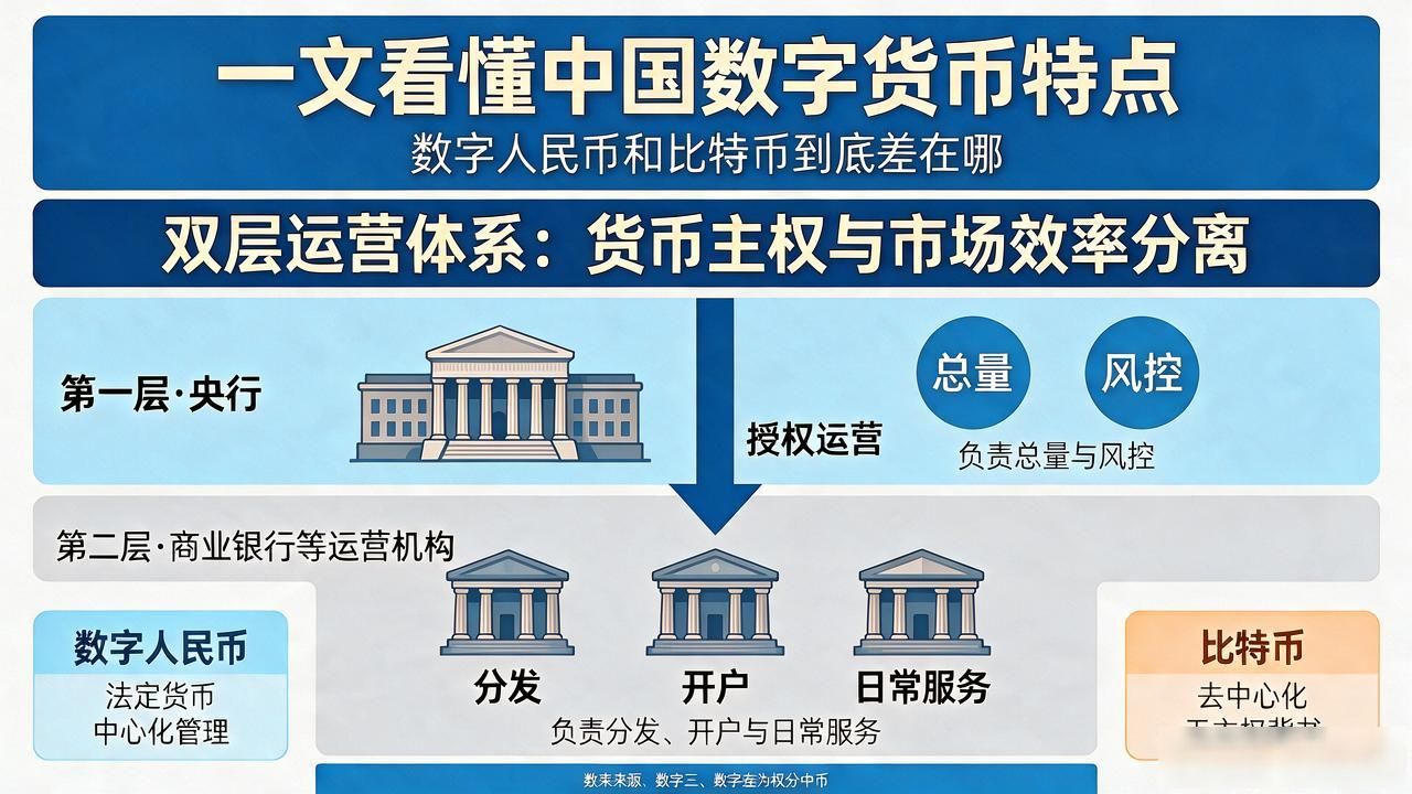 中国数字货币特点_数字人民币与比特币的区别_数字人民币核心特点法偿性双层运营