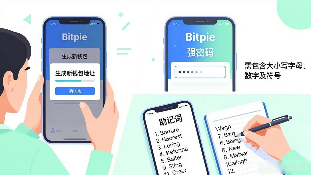 Bitpie钱包下载注册流程_快速上手 Bitpie 钱包:创建账户的步骤_助记词安全存储方法