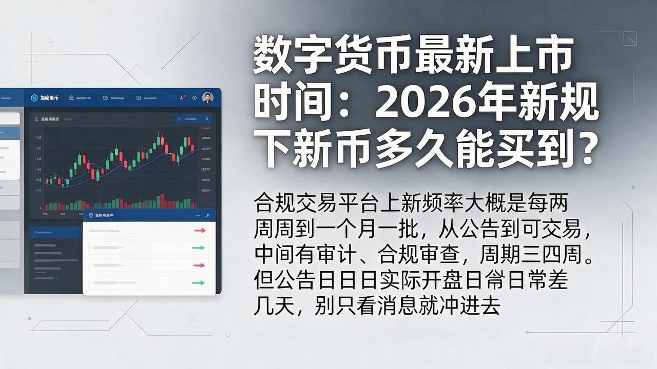 加密货币交易平台新币上架周期与审计流程_2026年数字人民币上市时间监管节奏_数字货币最新上市时间