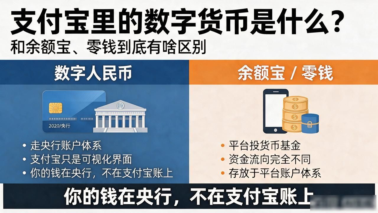 支付宝中国版数字货币_支付宝数字人民币和余额宝的区别_数字人民币是法定货币还是理财产品