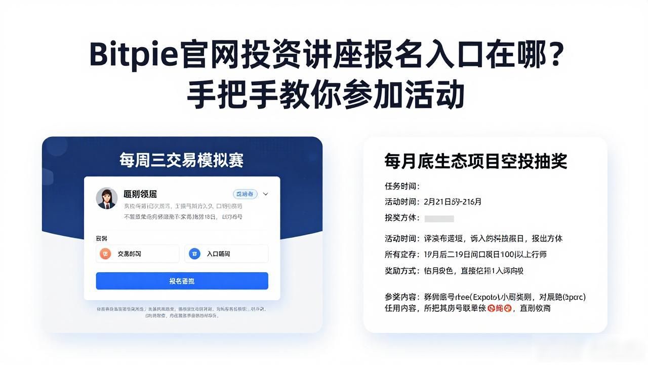 如何在Bitpie官网上参与投资讲座与活动？_Bitpie新手基础课和进阶策略课_Bitpie官网讲座活动介绍